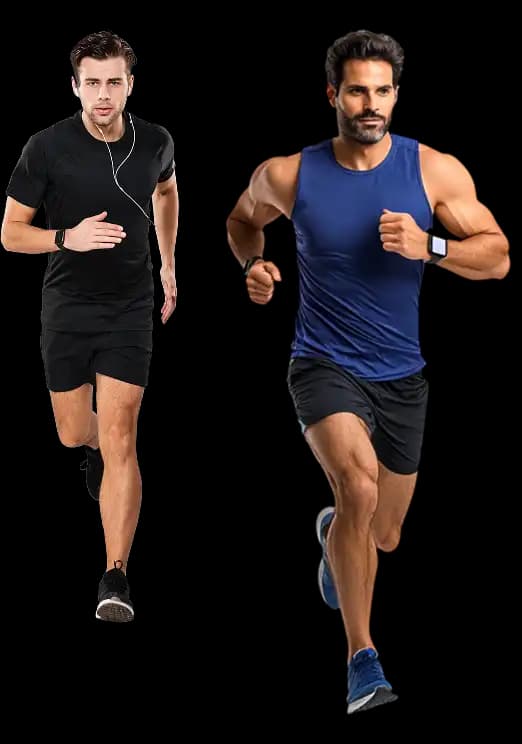 Older athlete running